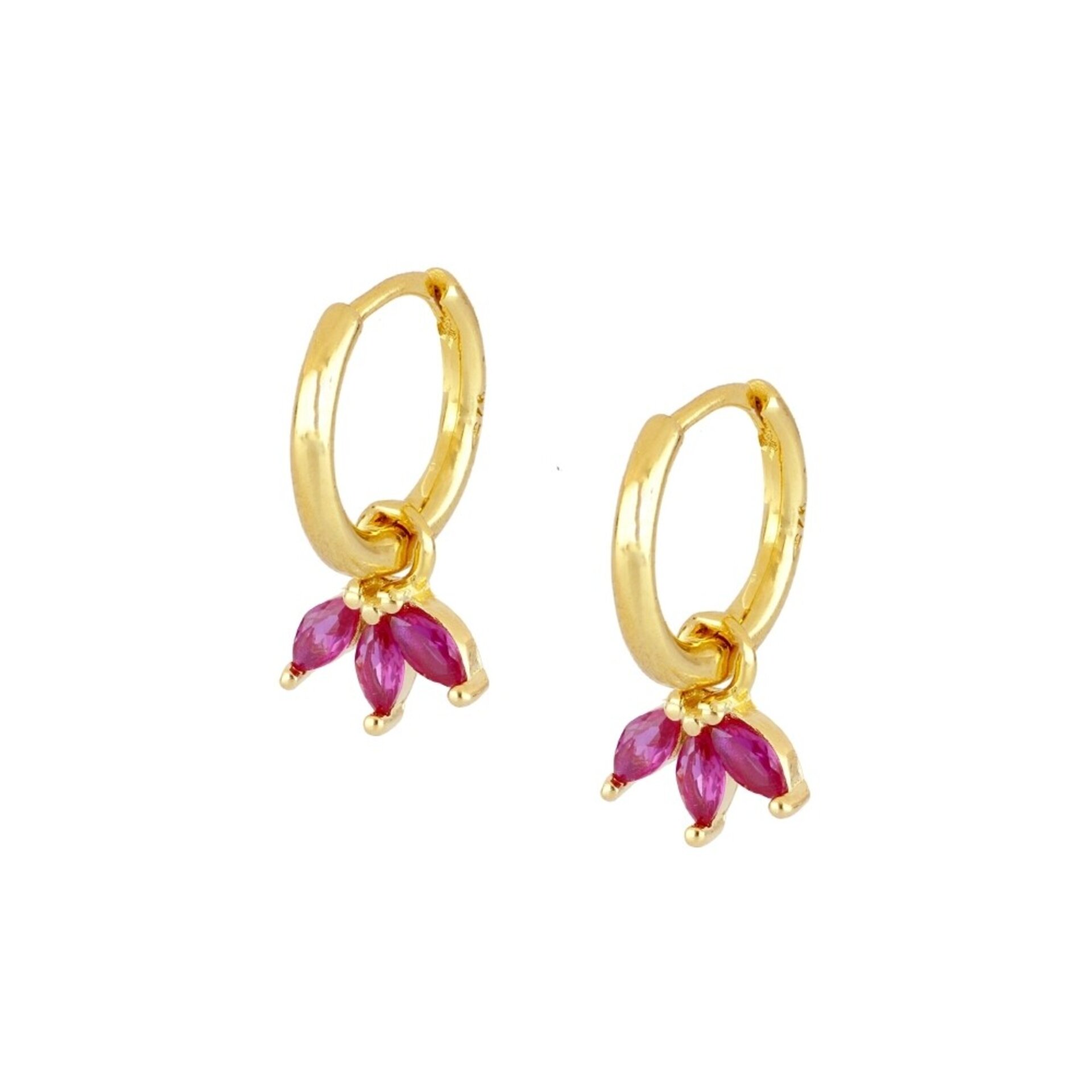 Pendientes media flor - 2