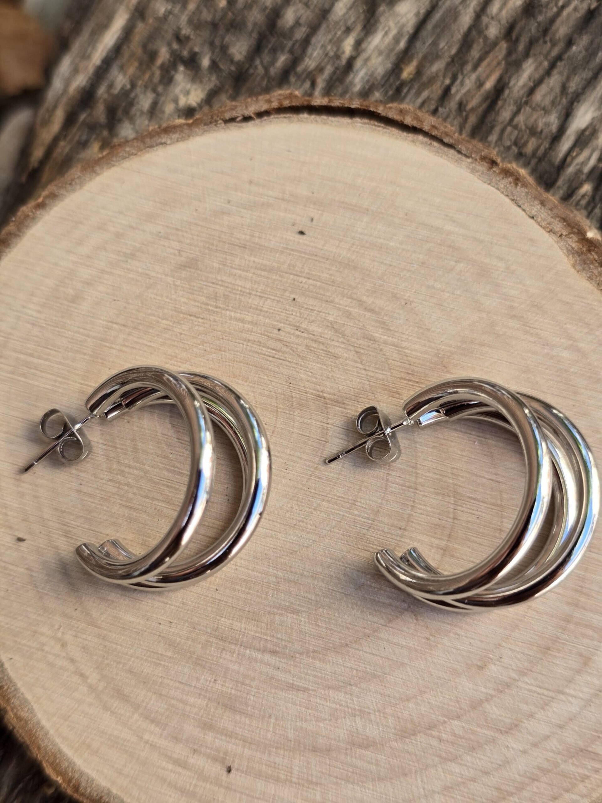 Pendientes aro triple - 2