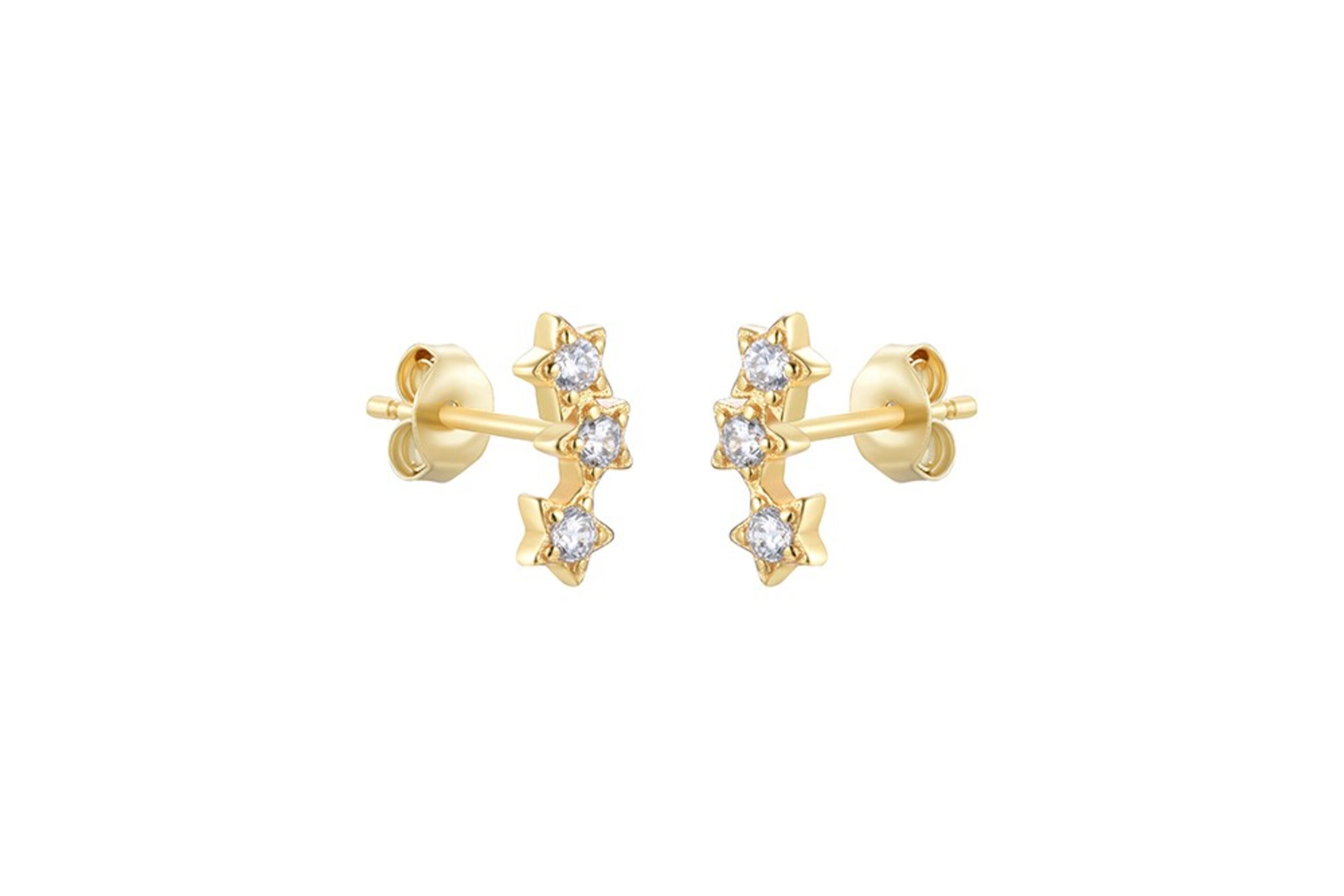 Pendientes tres estrellas - 2
